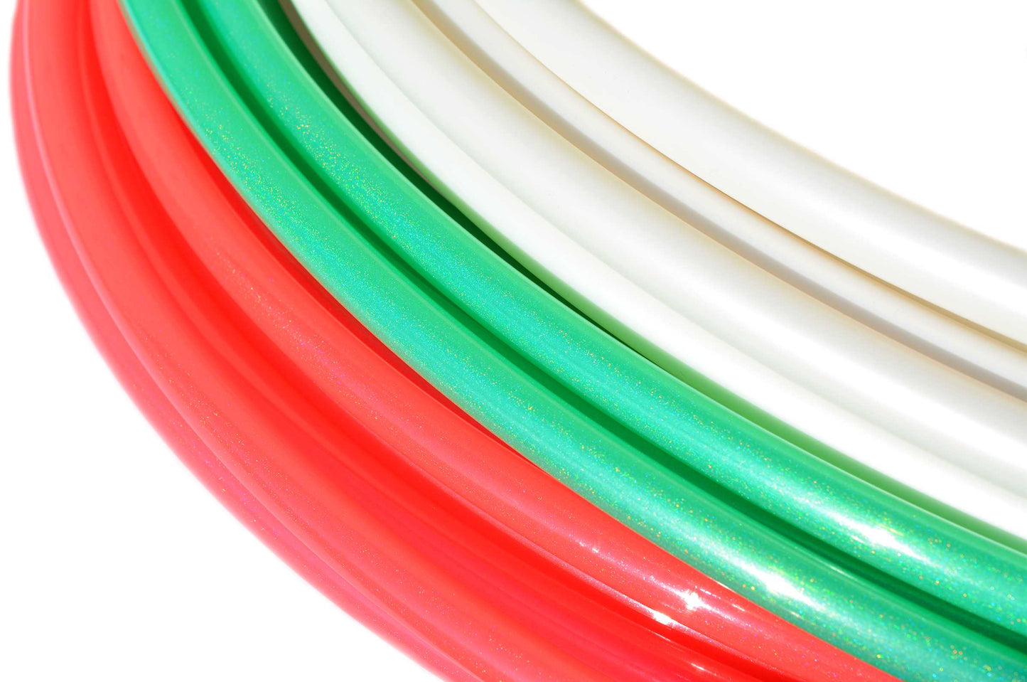 3/4 White Moonstone Colored Polypro Hoops