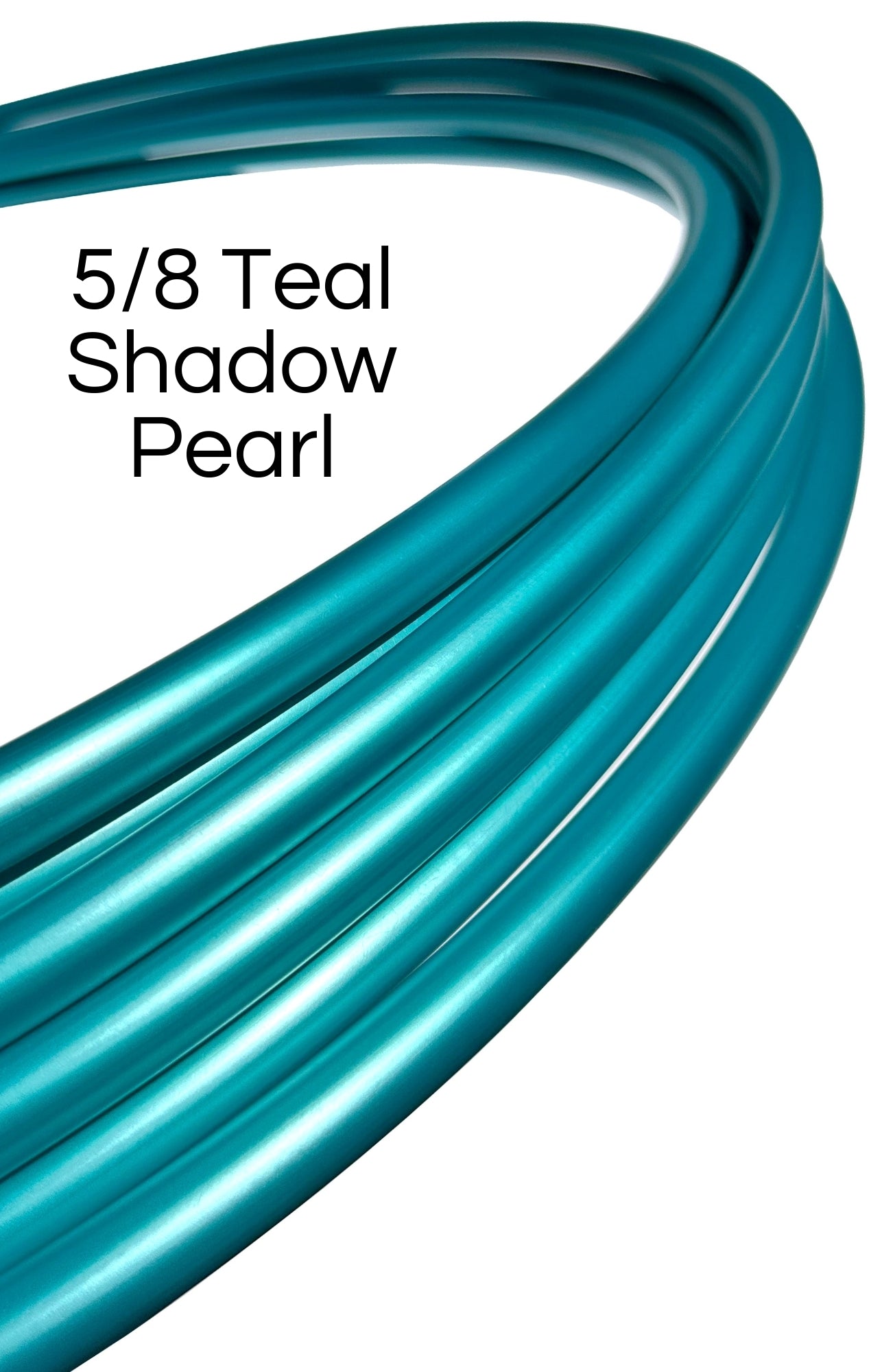 5/8 Teal Shadow Pearl Metallic Colored Polypro Hoops