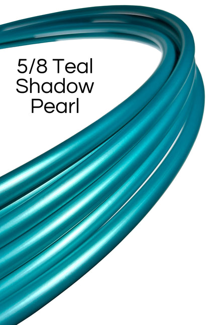 5/8 Teal Shadow Pearl Metallic Colored Polypro Hoops