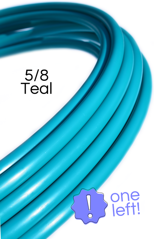 5/8 Retro Teal Colored Polypro Hoops
