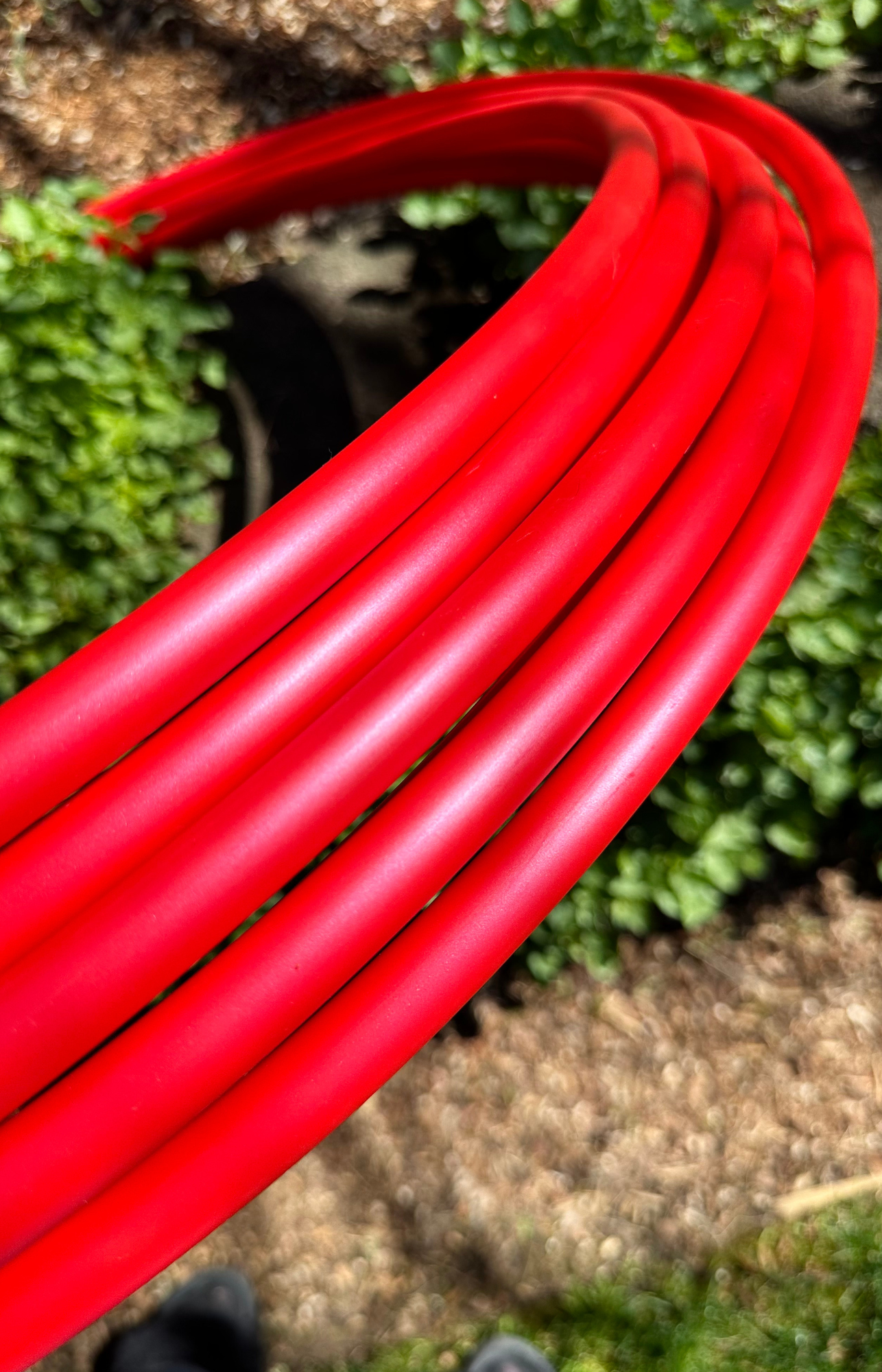 5/8 Ferrari Red Metallic Colored Polypro Hoops