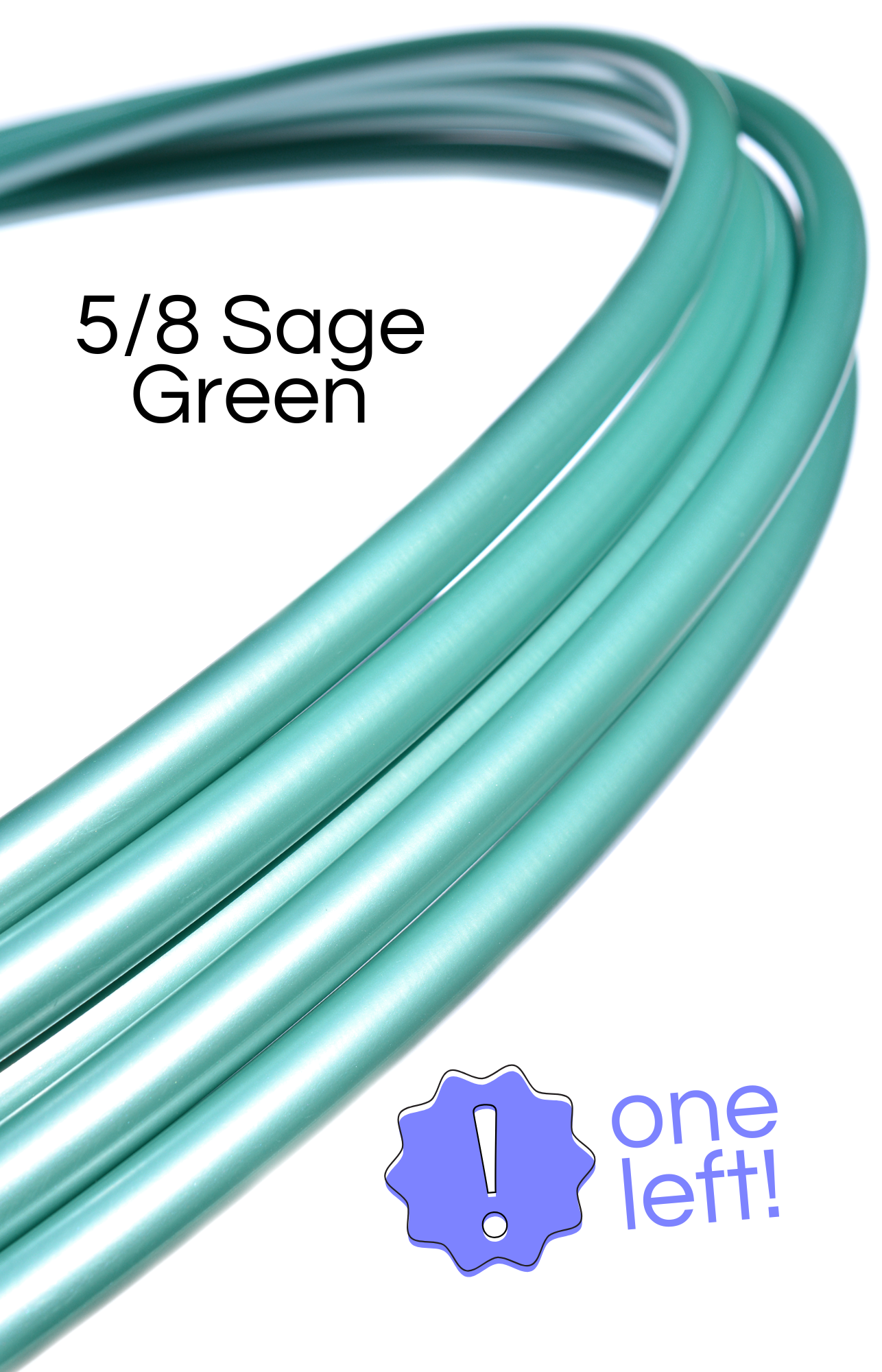 5/8 Sage Green Satin Colored Polypro Hoops