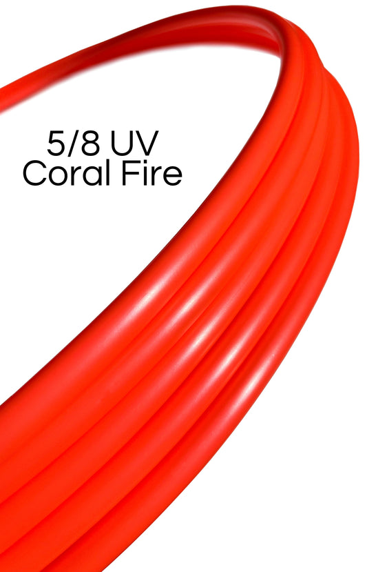 5/8 UV Coral Fire / Pele's Fire Colored Polypro Hoops