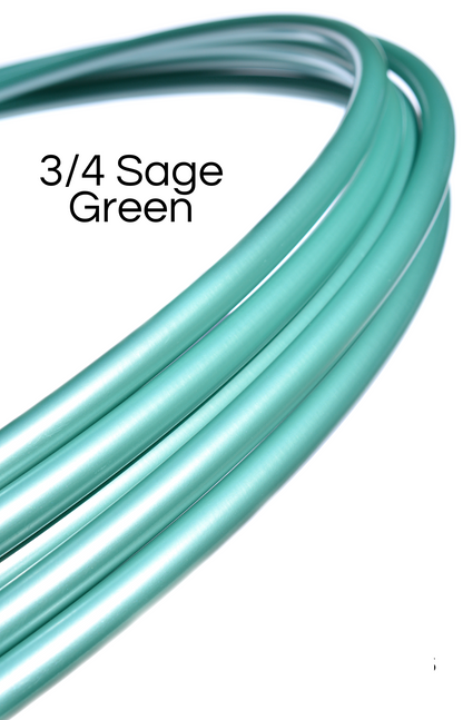 3/4 Sage Green Satin Colored Polypro Hoops