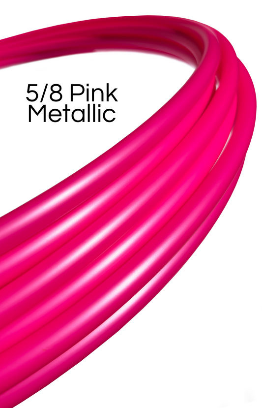 5/8 Valentina Pink Metallic Colored Polypro Hoops