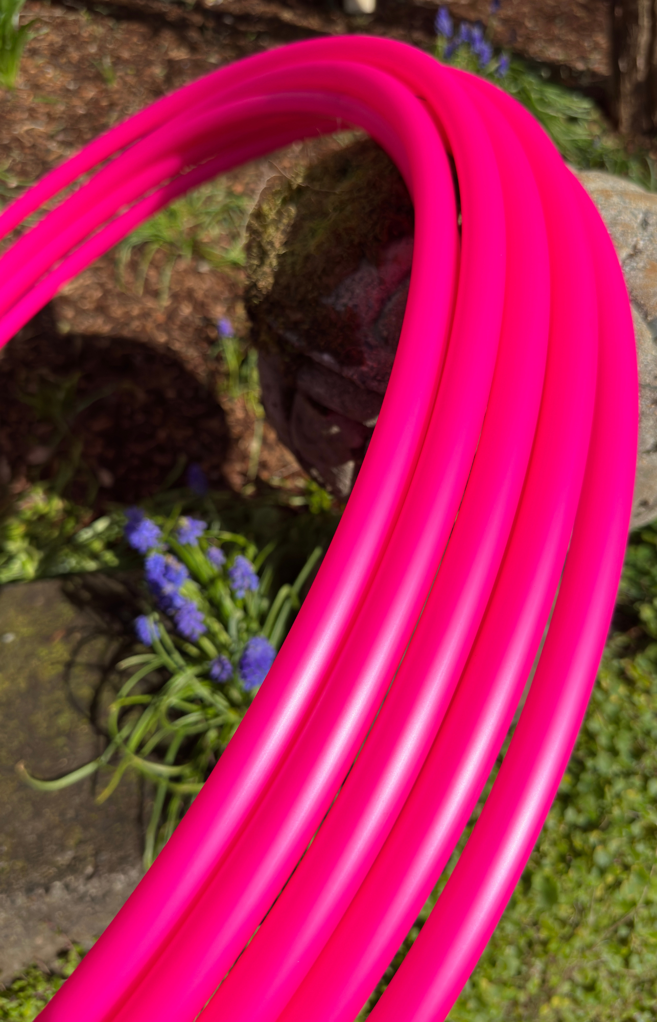 5/8 Valentina Pink Metallic Colored Polypro Hoops