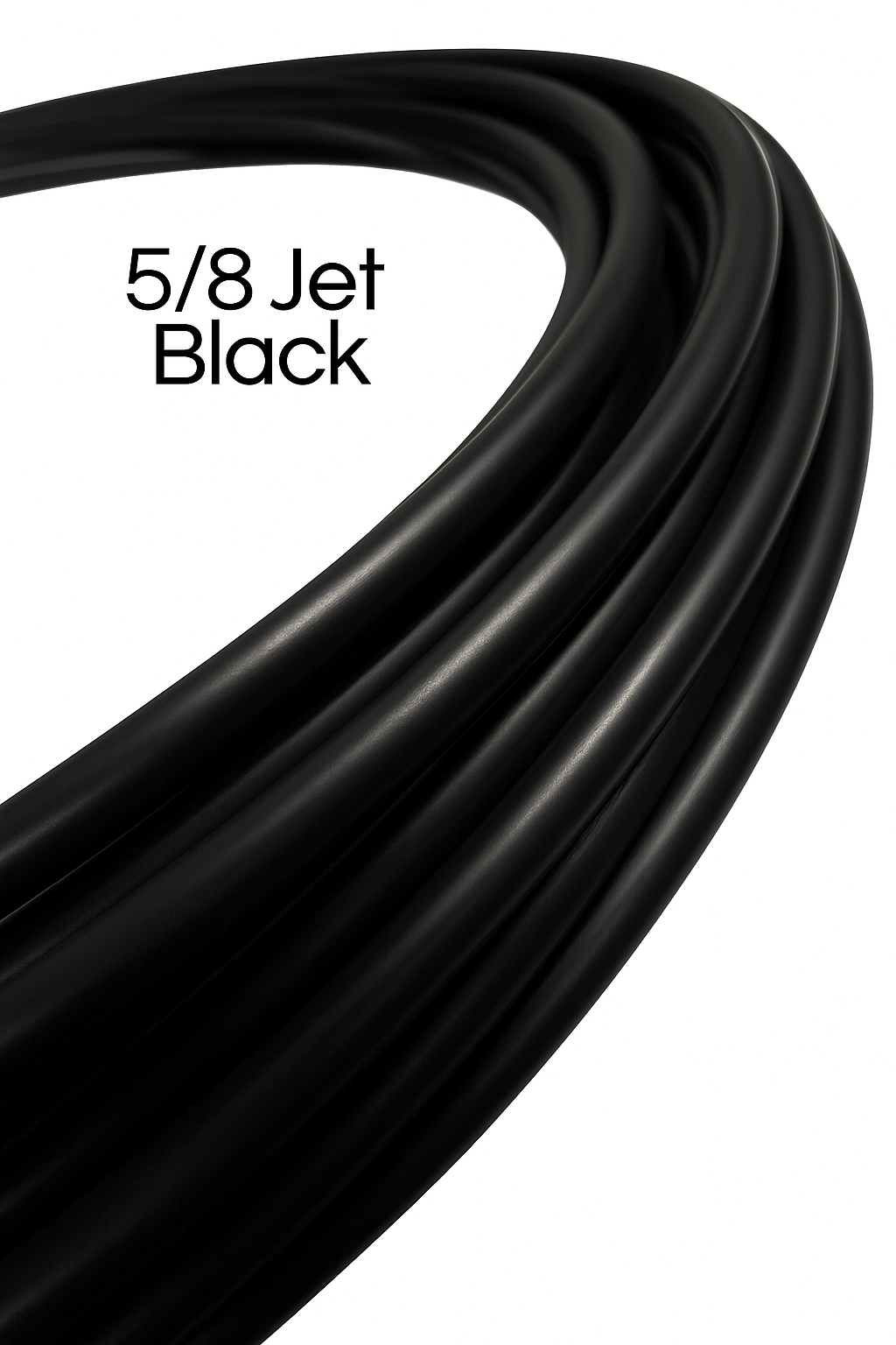 5/8 Jet Black HDPE Hoops