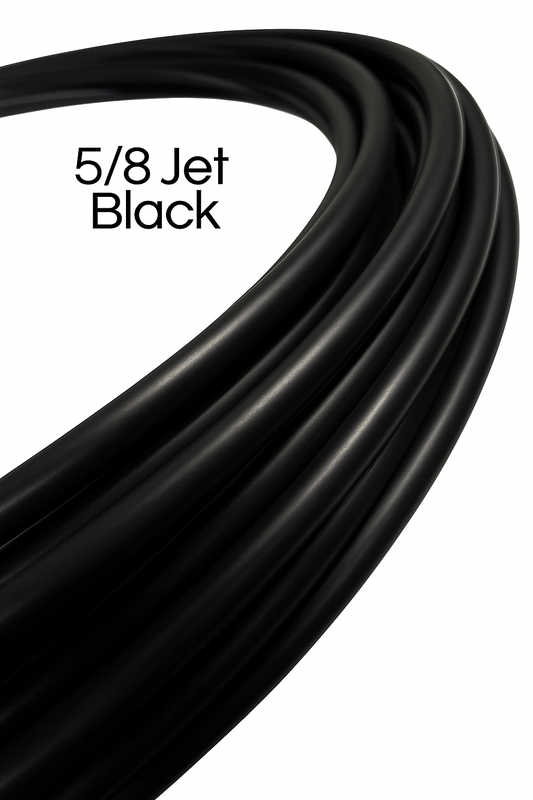 5/8 Jet Black HDPE Hoops