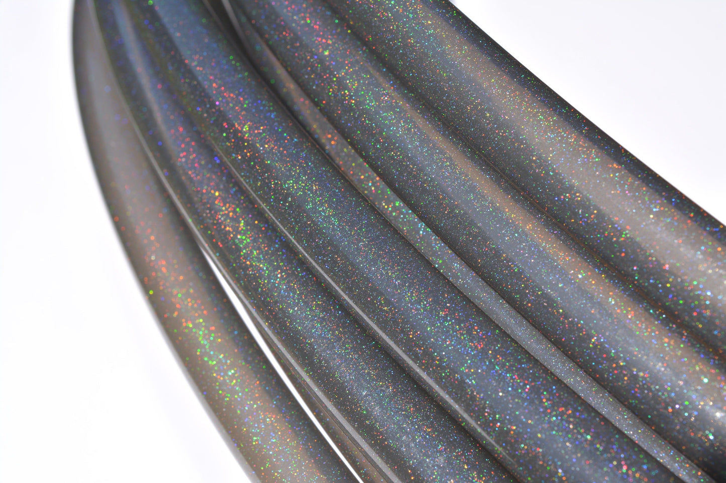3/4 Onyx Stardust Glitter Colored Polypro Hoops