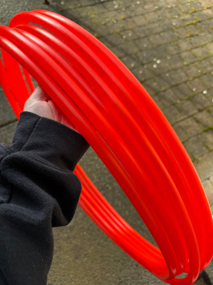 5/8" UV Red (Fire Orange) Colored Polypro Hoops