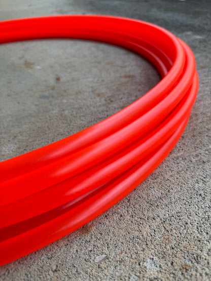 5/8" UV Red (Fire Orange) Colored Polypro Hoops