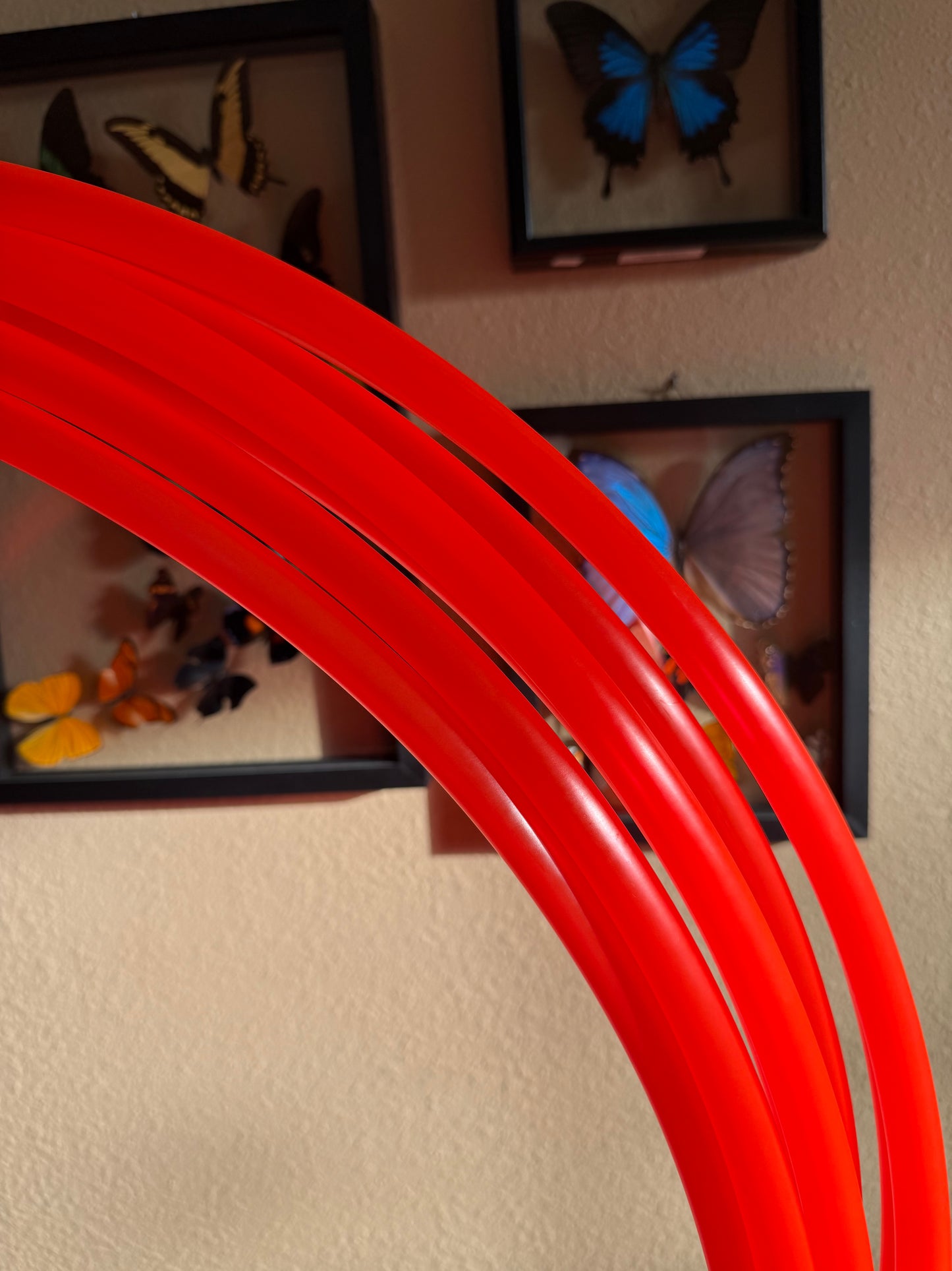 5/8" UV Red (Fire Orange) Colored Polypro Hoops