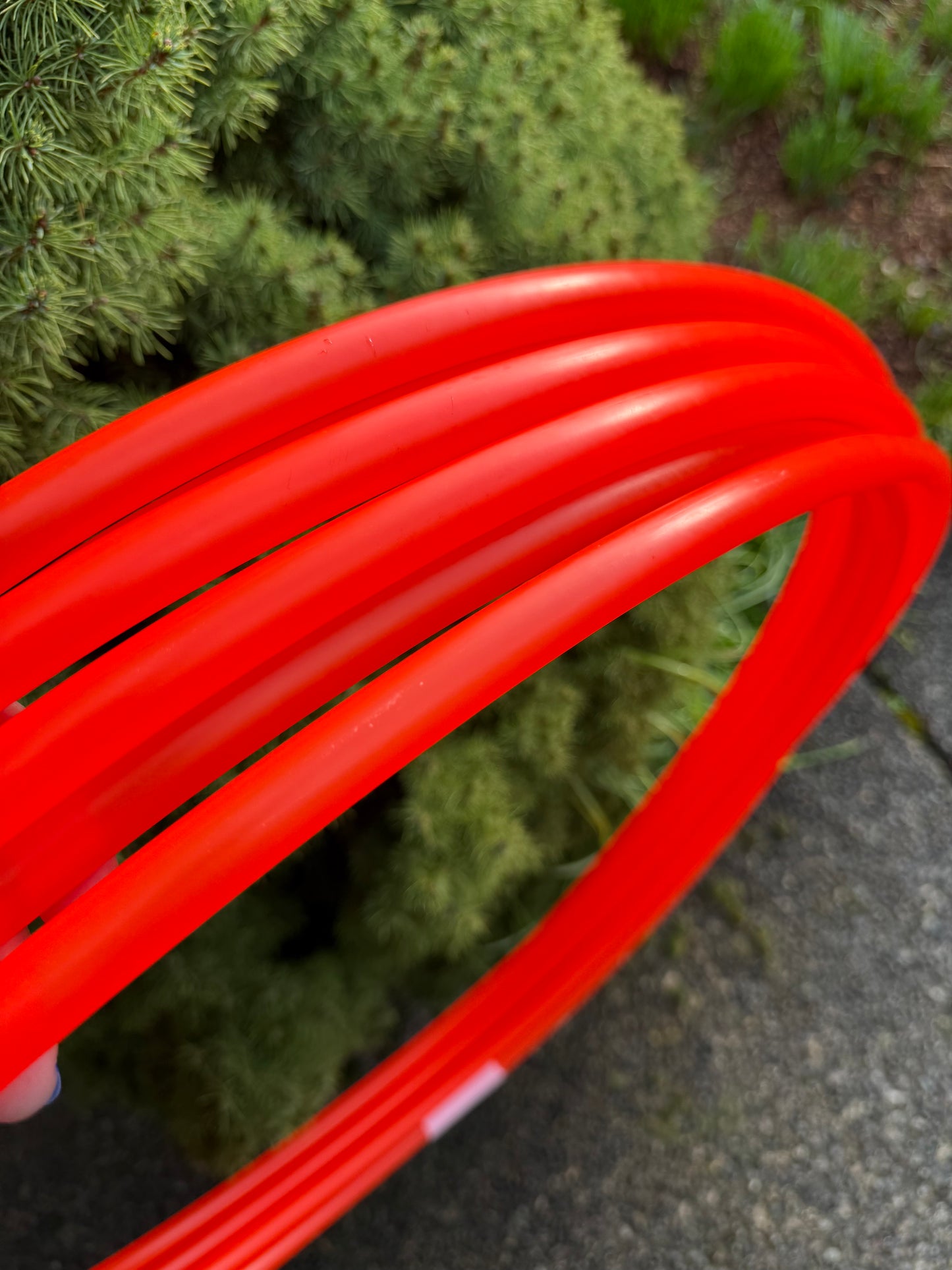 5/8" UV Red (Fire Orange) Colored Polypro Hoops