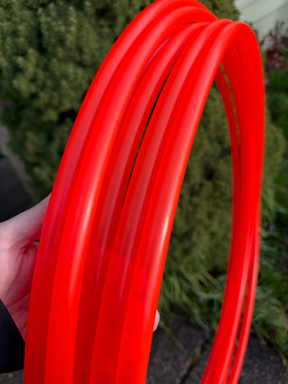 5/8" UV Red (Fire Orange) Colored Polypro Hoops