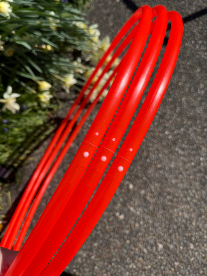 5/8" UV Red (Fire Orange) Colored Polypro Hoops