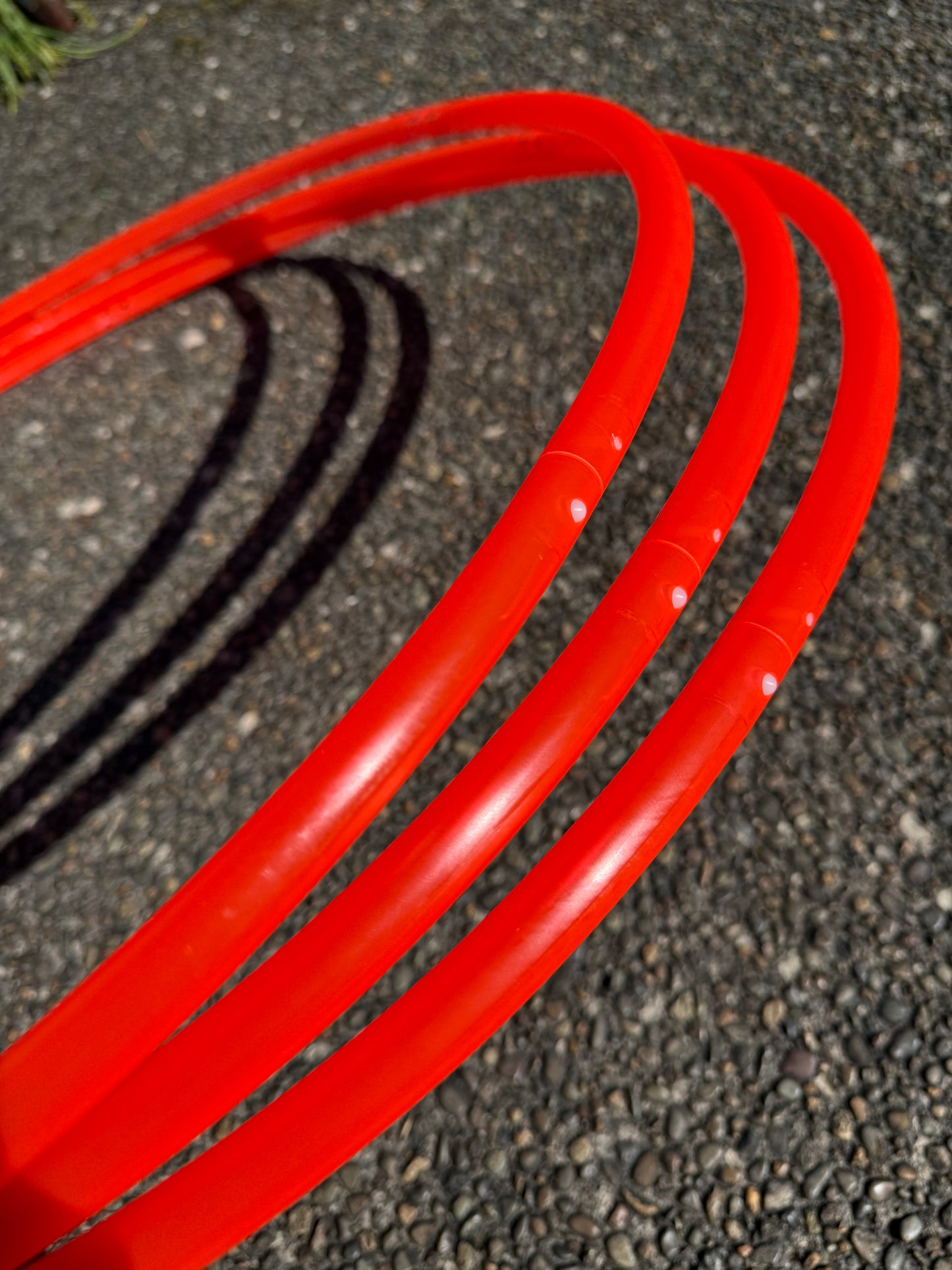 5/8" UV Red (Fire Orange) Colored Polypro Hoops