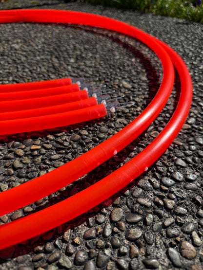 5/8" UV Red (Fire Orange) Colored Polypro Hoops