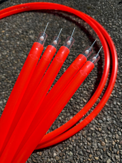 5/8" UV Red (Fire Orange) Colored Polypro Hoops