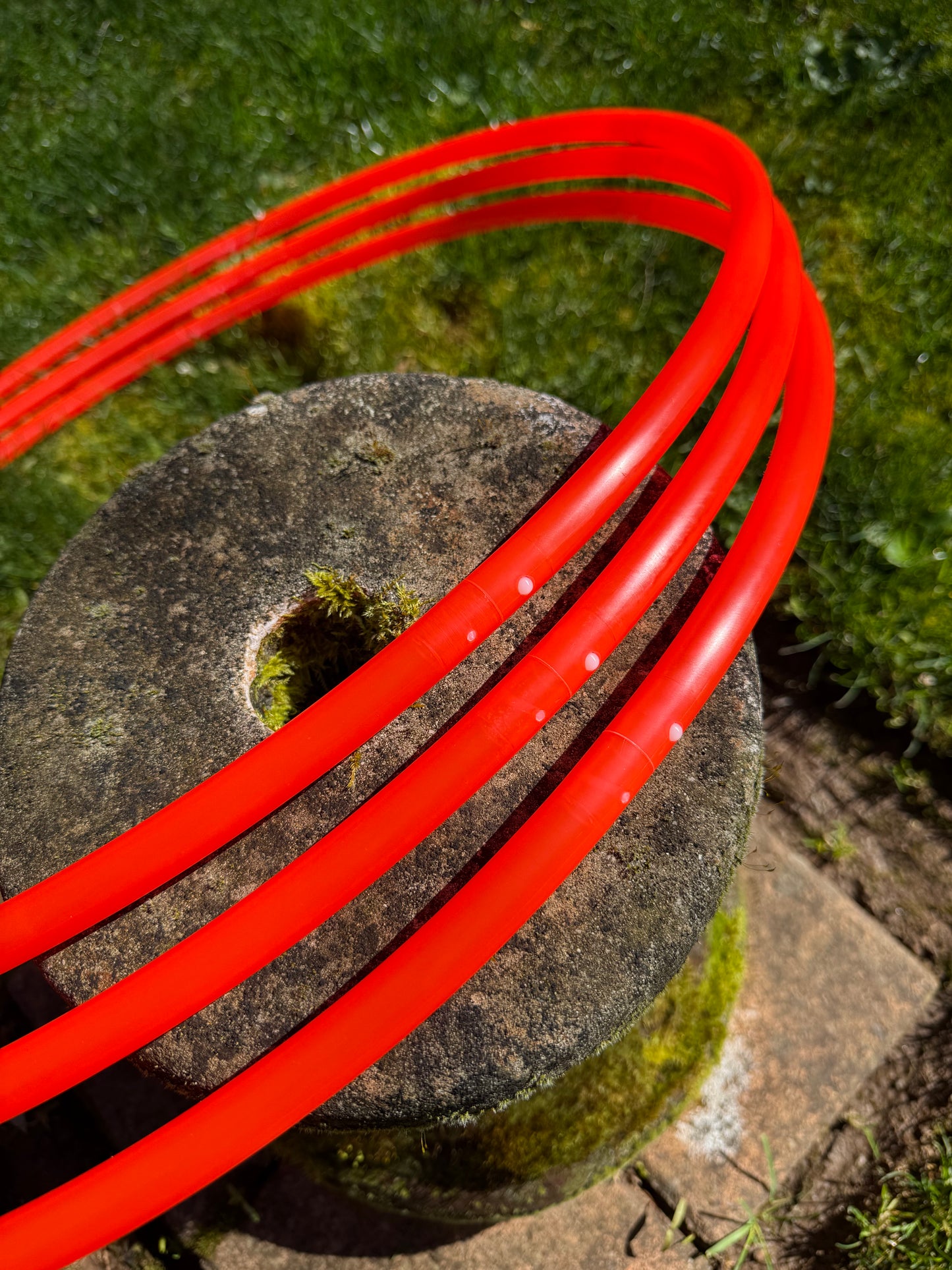 5/8" UV Red (Fire Orange) Colored Polypro Hoops
