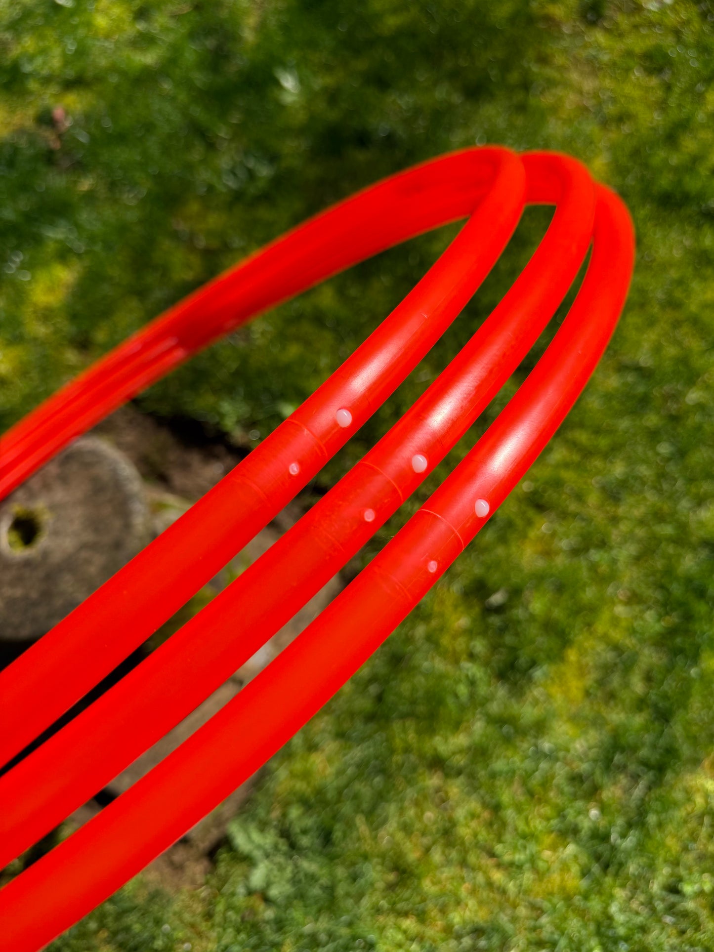 5/8" UV Red (Fire Orange) Colored Polypro Hoops