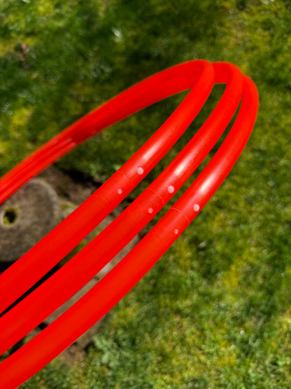 5/8" UV Red (Fire Orange) Colored Polypro Hoops