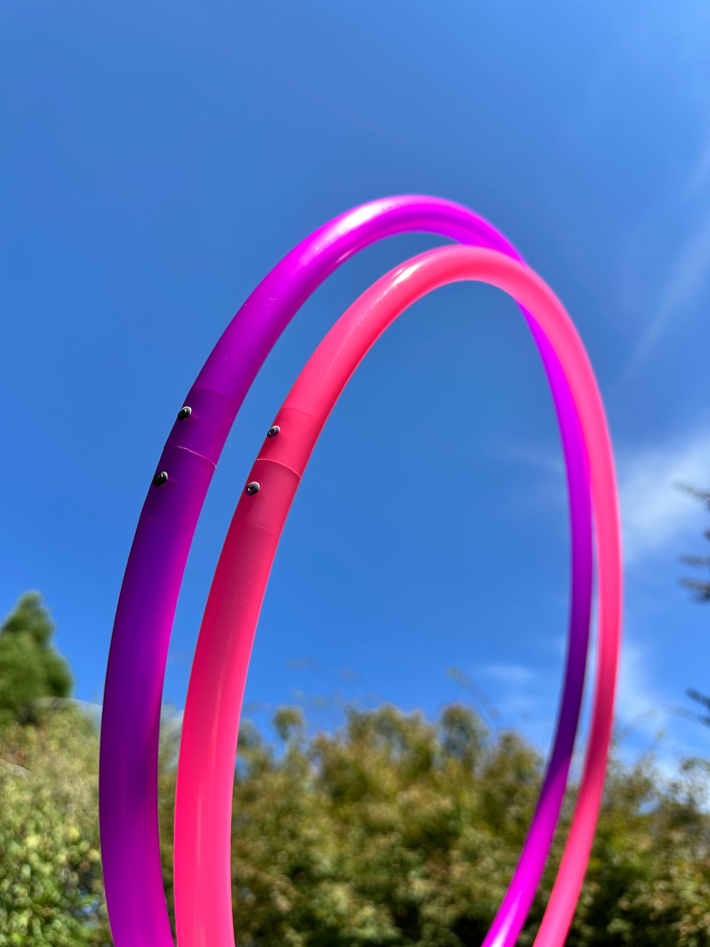 5/8 Hot Bubblegum Gloss Colored Polypro Hoops