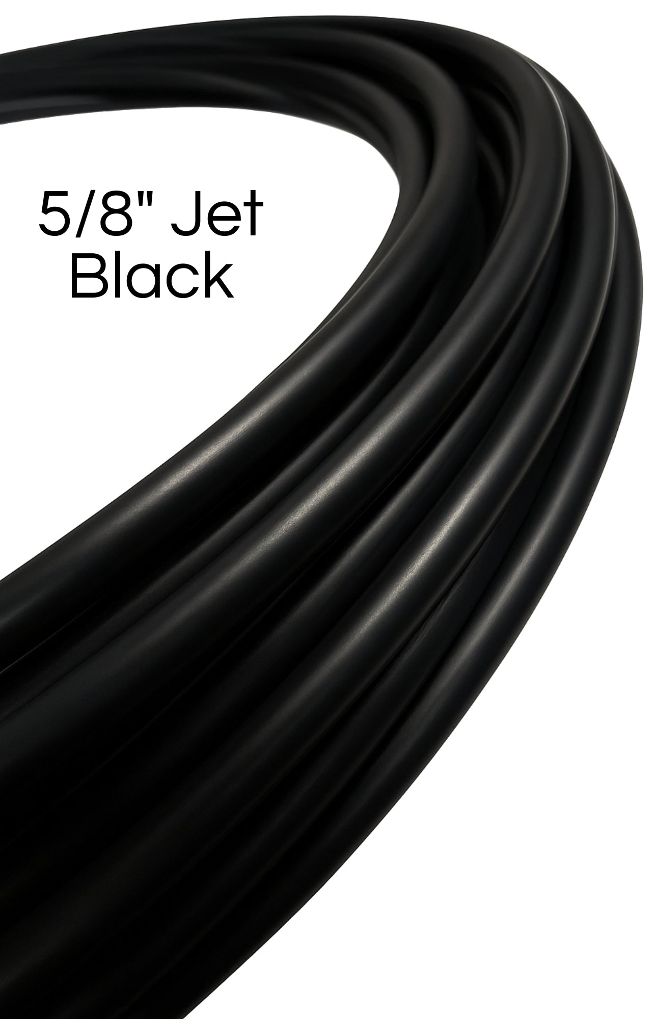 5/8" Jet Black HDPE Beginner Hoops