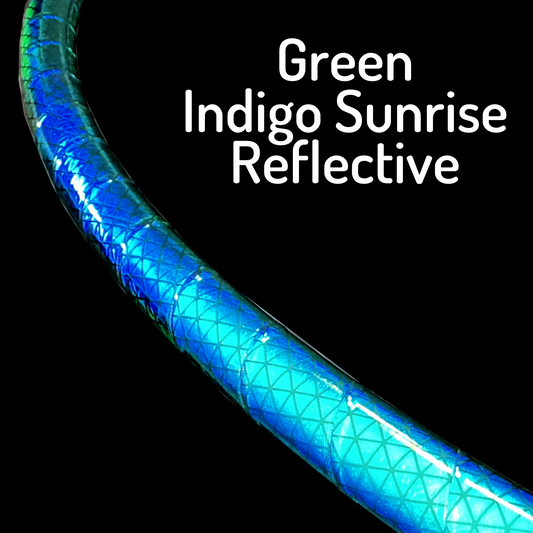 Green Indigo Sunrise Color-Shift Reflective Taped Hoops