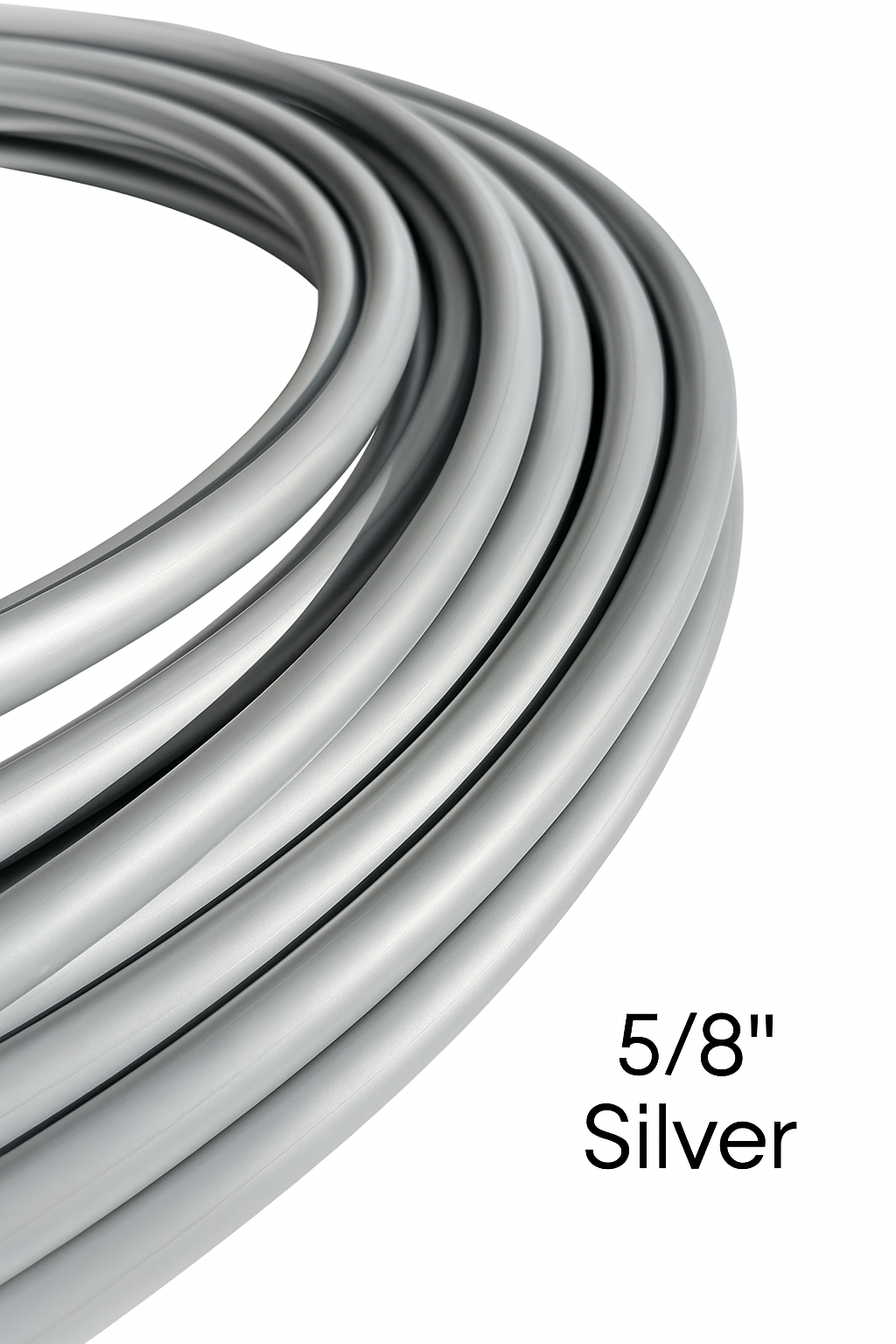 5/8" Silver Colored Polypro Hoops