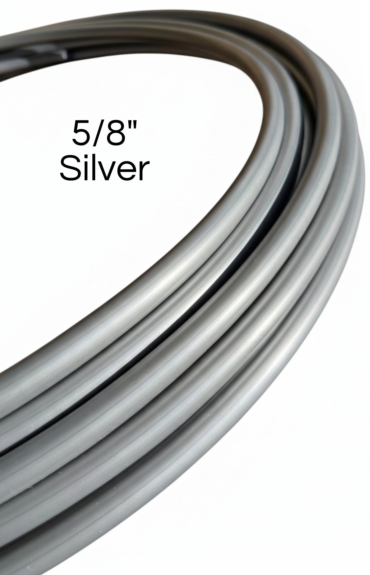 5/8" Silver Colored Polypro Hoops