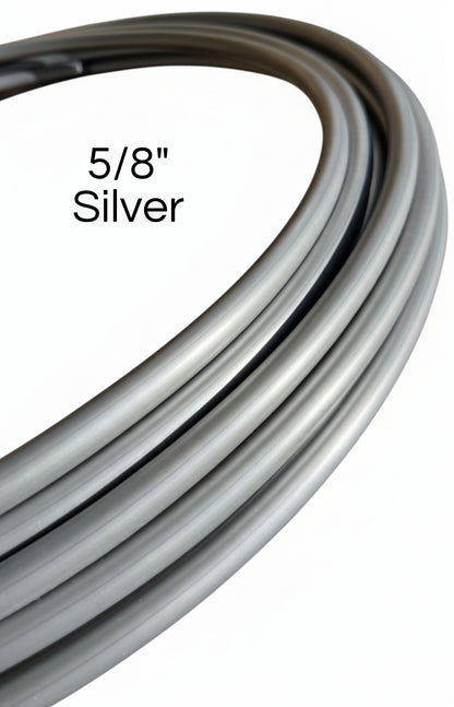 5/8" Silver Colored Polypro Hoops