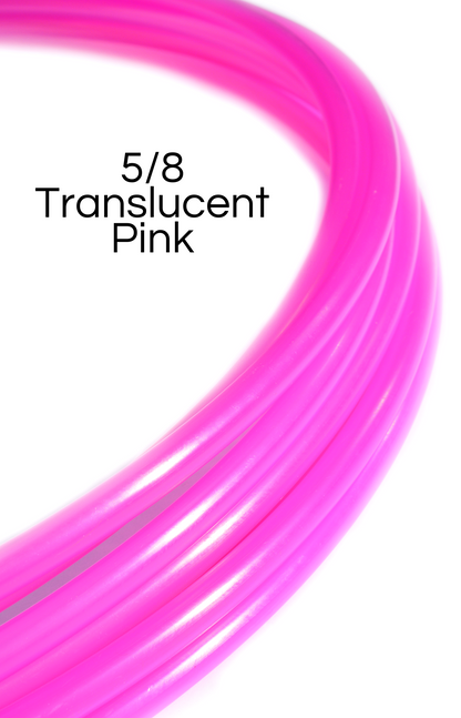 5/8 Translucent Pink Colored Polypro Hoops