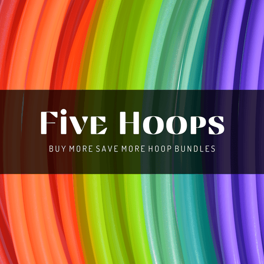 5 HOOPS - 24" - 34" Inch Colored Polypro Hoop Set