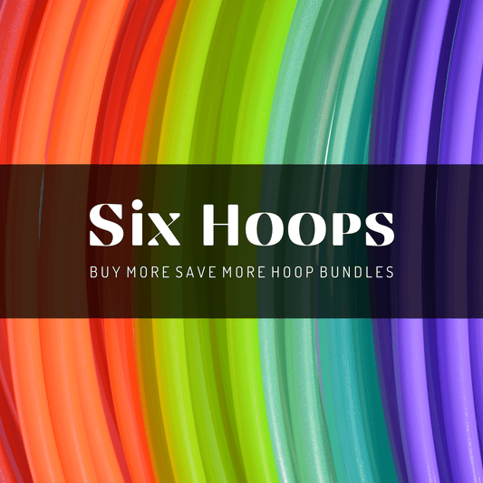 6 HOOPS - 24" - 34" Inch Colored Polypro Hoop Set