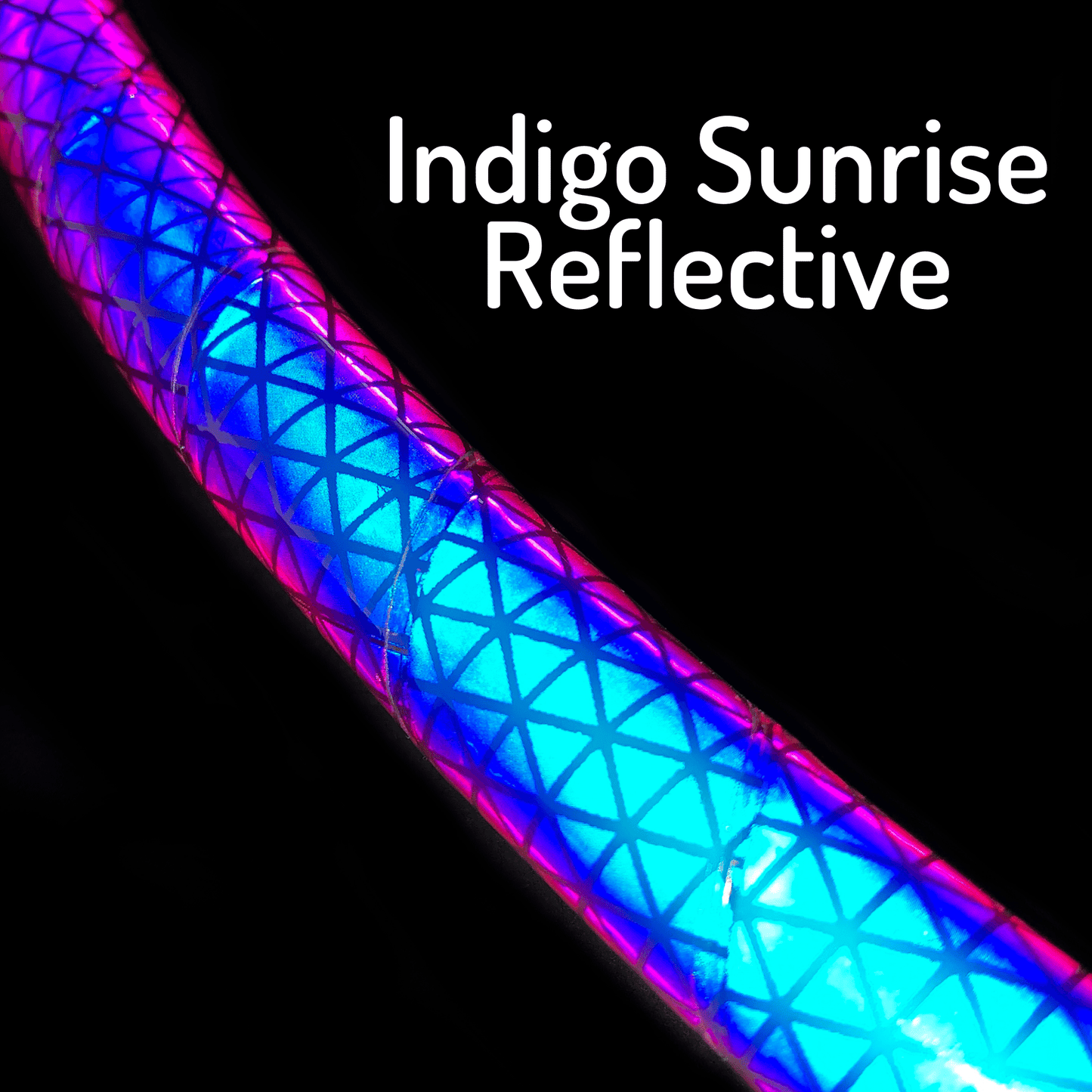 Indigo Sunrise Color-Shift Reflective Taped Hoops