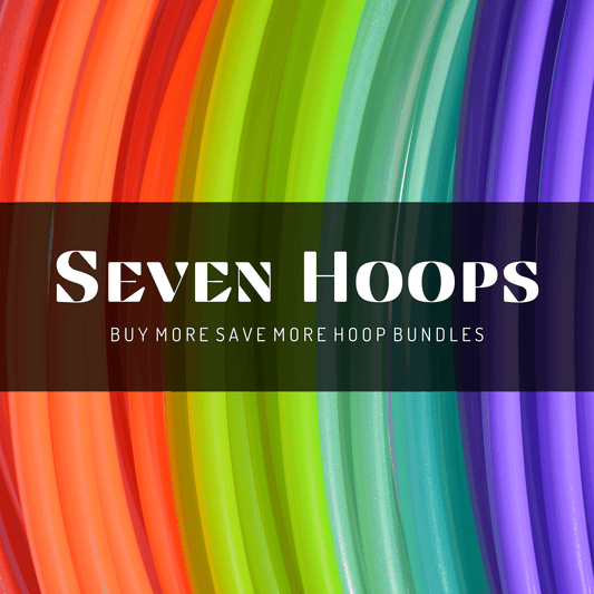 7 HOOPS - 24" - 34" Inch Colored Polypro Hoop Set