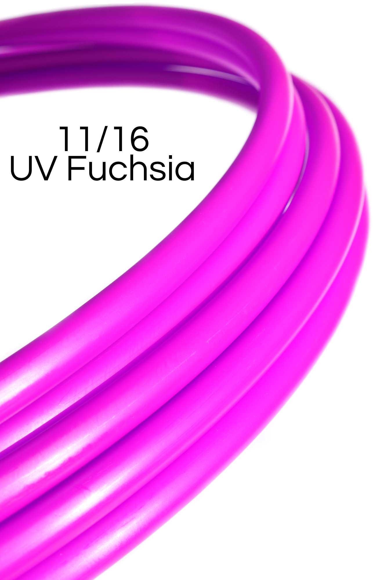 11/16 UV Fuchsia Colored Polypro Hoops