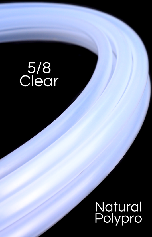 5/8 Natural Clear Bare Polypro Hoops