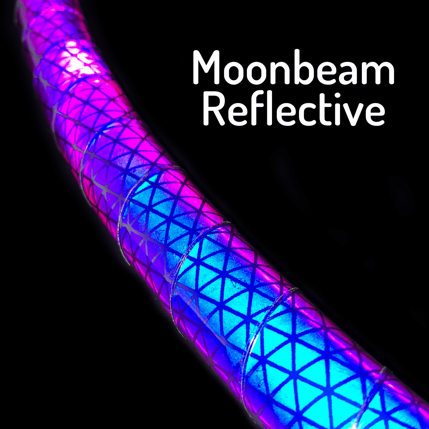 Moonbeam Color-Shift Reflective Firehoop Ready to Ship | 30" OD, 3/4 Polypro | 6 Wick