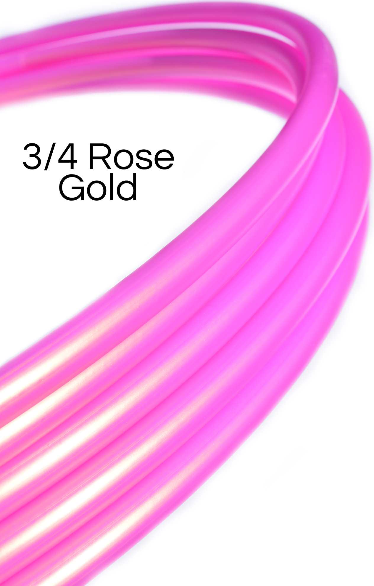 3/4 Rose Gold Color-Shift Colored Polypro Hoops