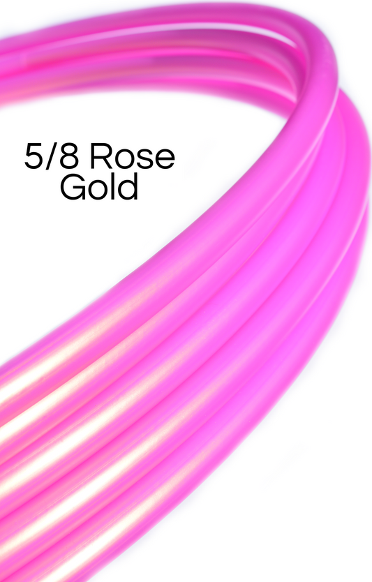 5/8 Rose Gold Color-Shift Colored Polypro Hoops