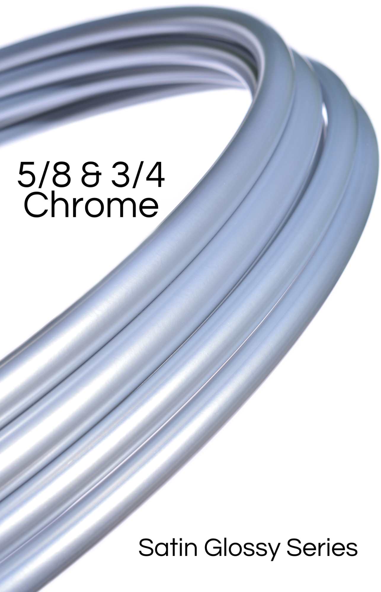 5/8 & 3/4 Chrome Satin Colored Polypro Hoops