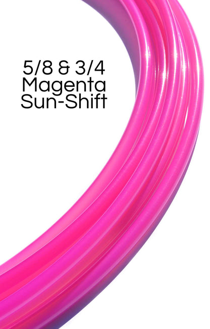 5/8 & 3/4 Magenta Sun Shifting Colored Polypro Hoops