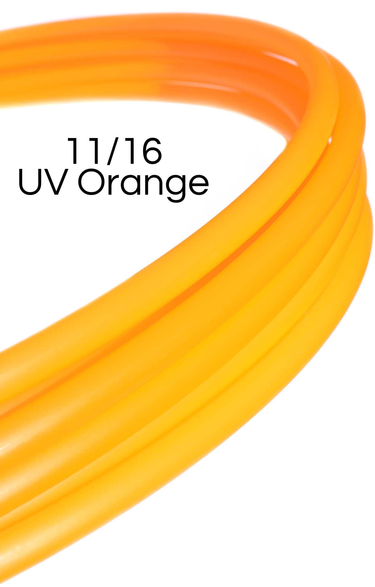 11/16 UV Orange Colored Polypro Hoops
