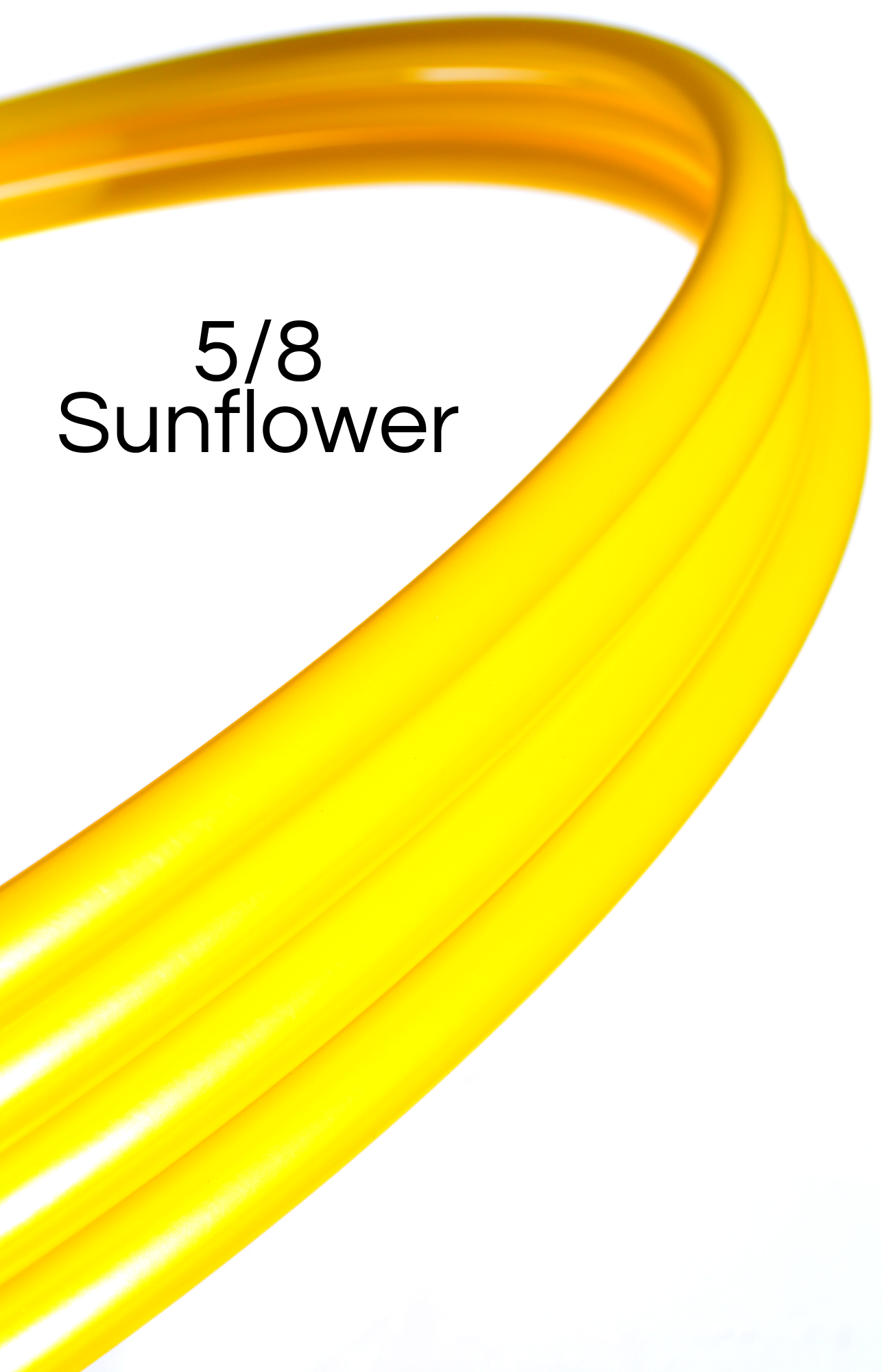 5/8 Metallic Sunflower Yellow Colored Polypro Hoops
