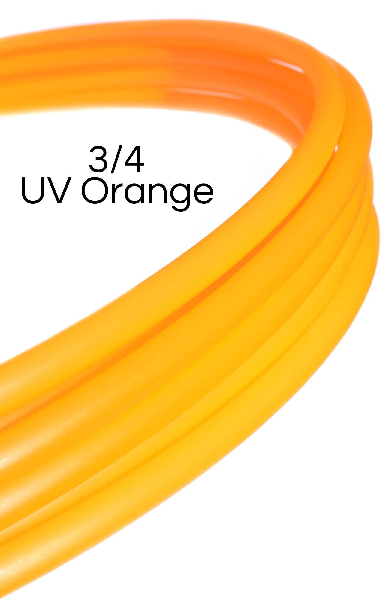 3/4 UV Orange Colored Polypro Hoops