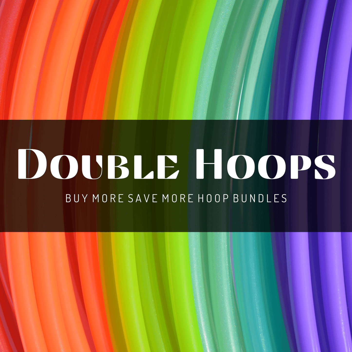 DOUBLE HOOPS - 24" - 34" Inch Colored Polypro Doubles Set