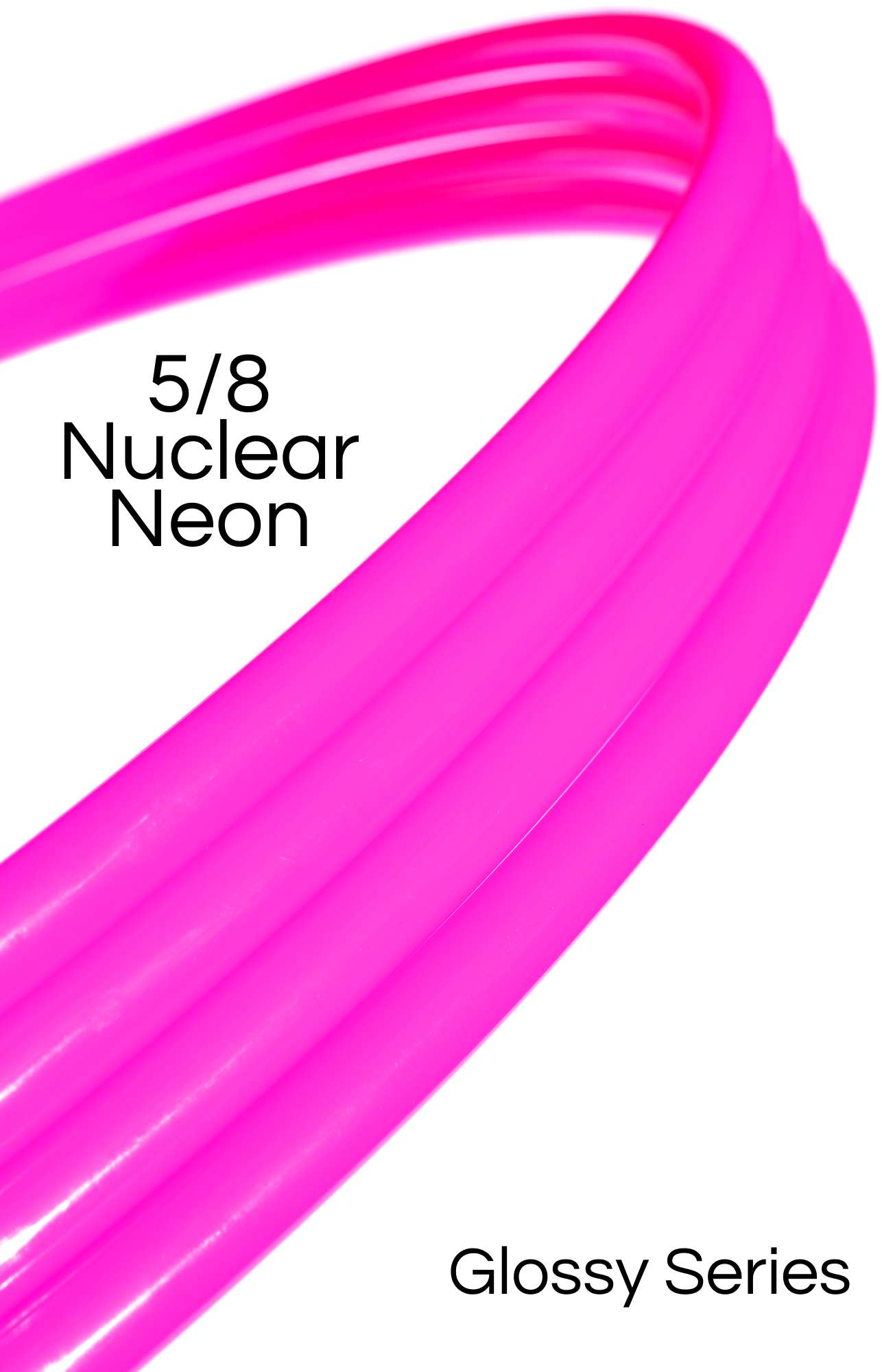 5/8 UV Nuclear Neon Pink Colored Polypro Hoops