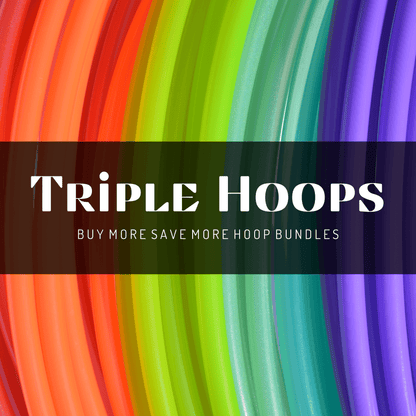 TRIPLE HOOPS - 24" - 34" Inch Colored Polypro Triples Set