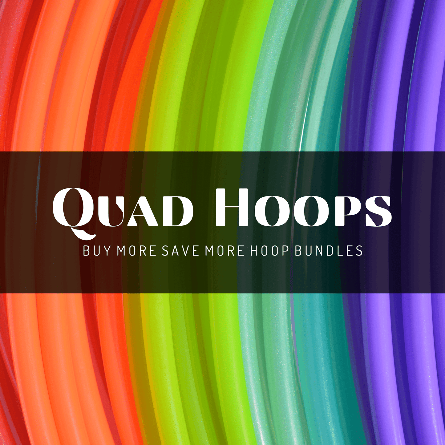 QUAD HOOPS - 24" - 34" Inch Colored Polypro Quad Set